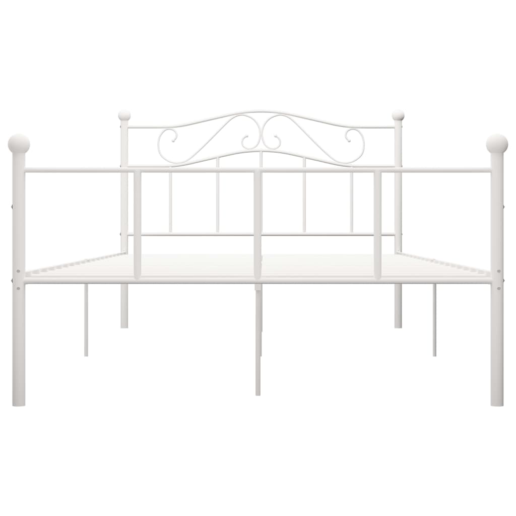 vidaXL Estrutura de cama 140x200 cm metal branco