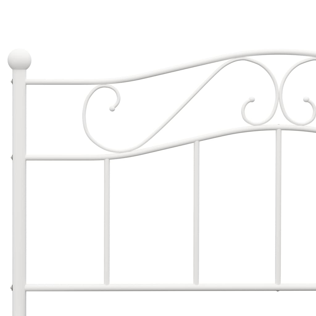 vidaXL Estrutura de cama 140x200 cm metal branco