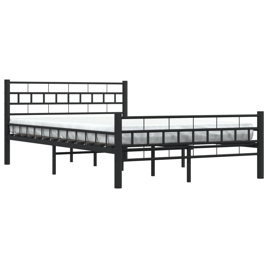 vidaXL Estrutura de cama 140x200 cm aço preto