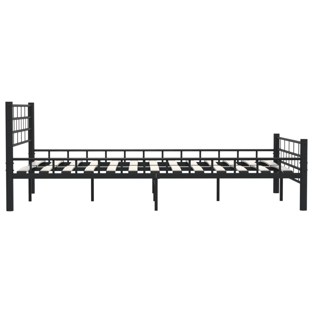 vidaXL Estrutura de cama 140x200 cm aço preto