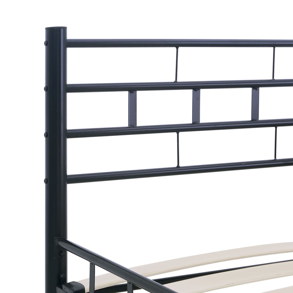 vidaXL Estrutura de cama 140x200 cm aço preto