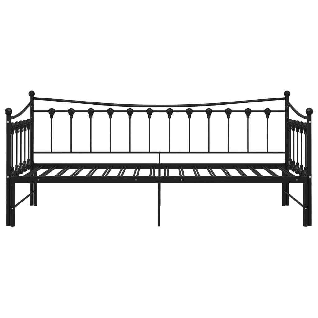 vidaXL Estrutura sofá-cama de puxar 90x200 cm metal preto