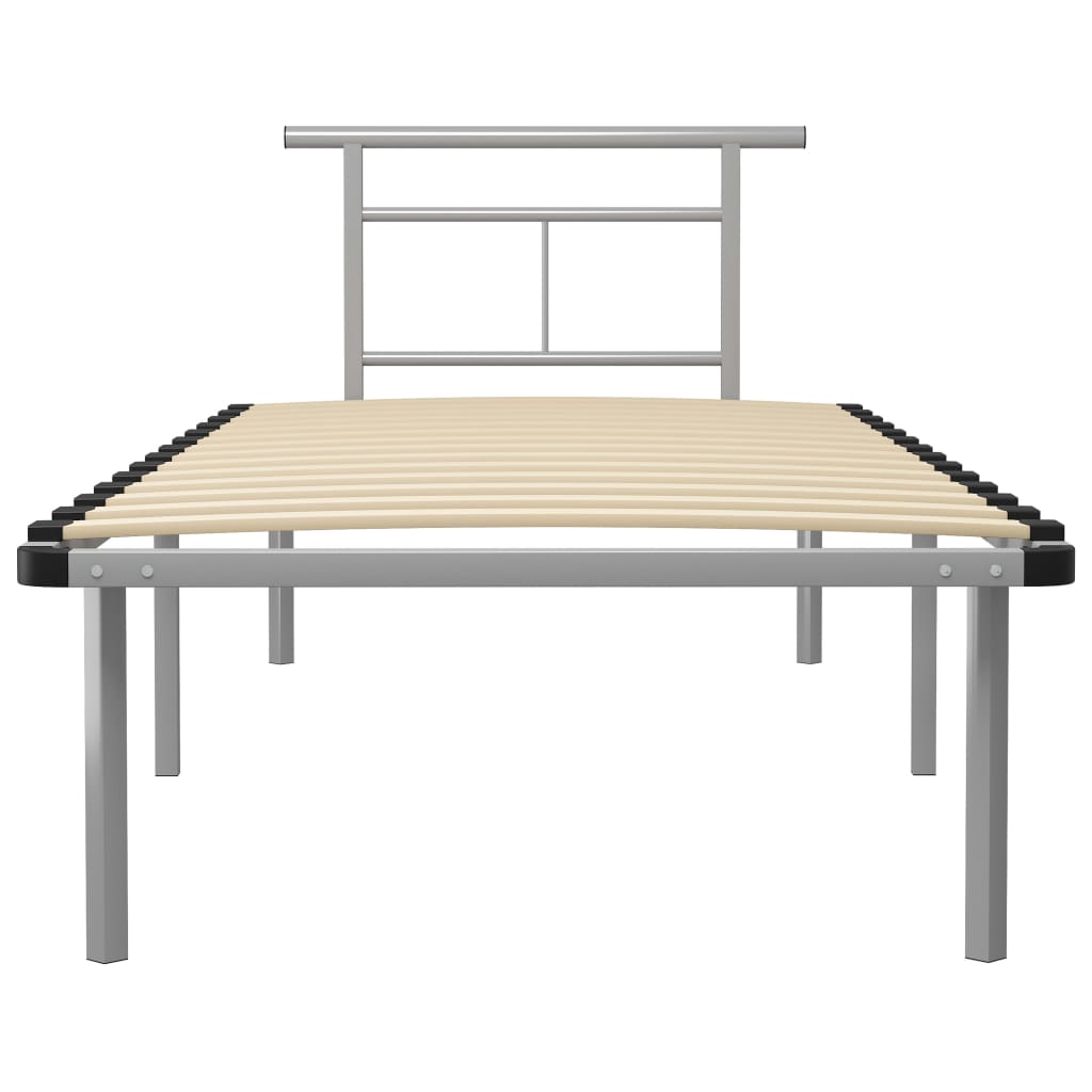 vidaXL Estrutura de cama 90x200 cm metal cinzento