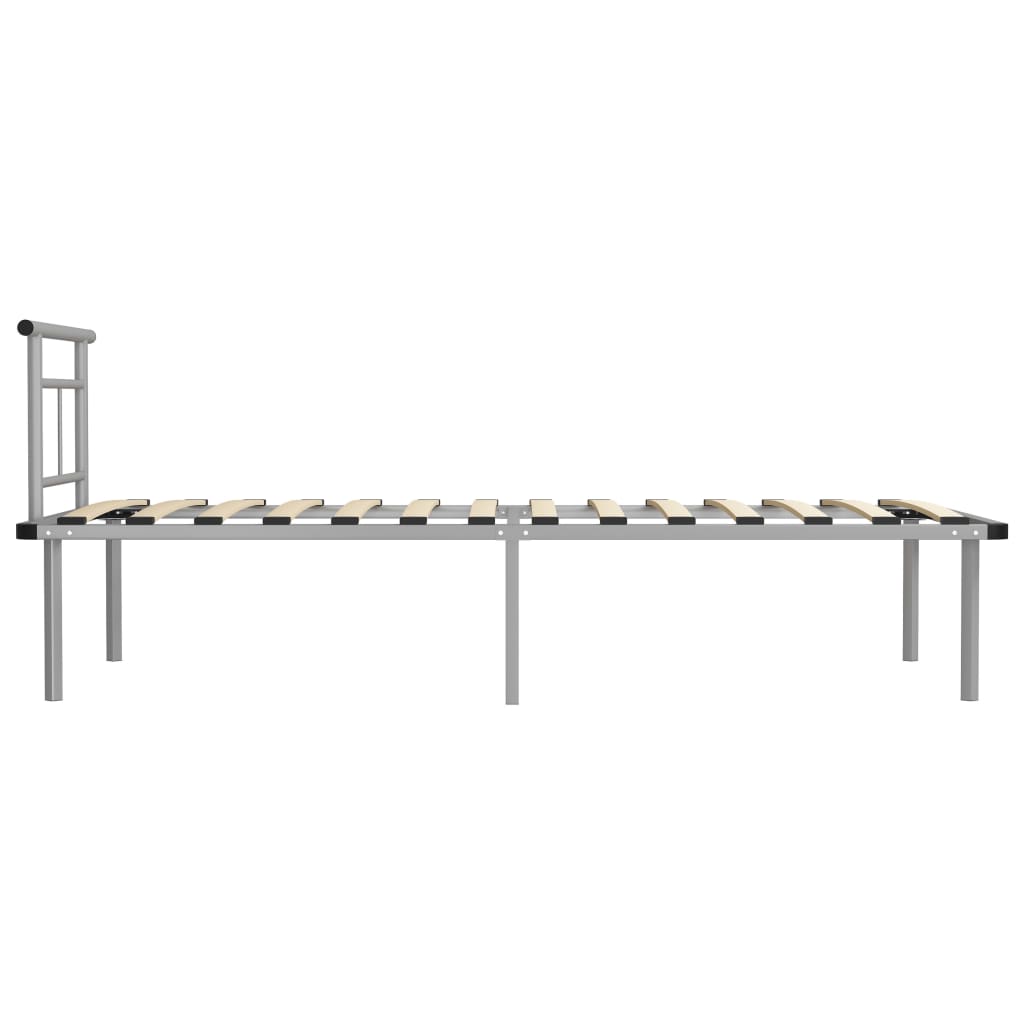 vidaXL Estrutura de cama 90x200 cm metal cinzento