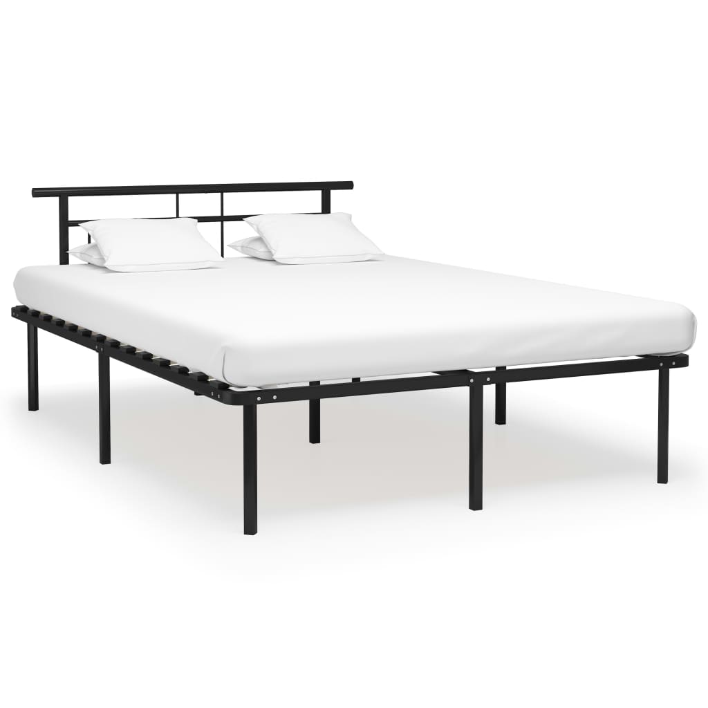 vidaXL Estrutura de cama 140x200 cm metal preto