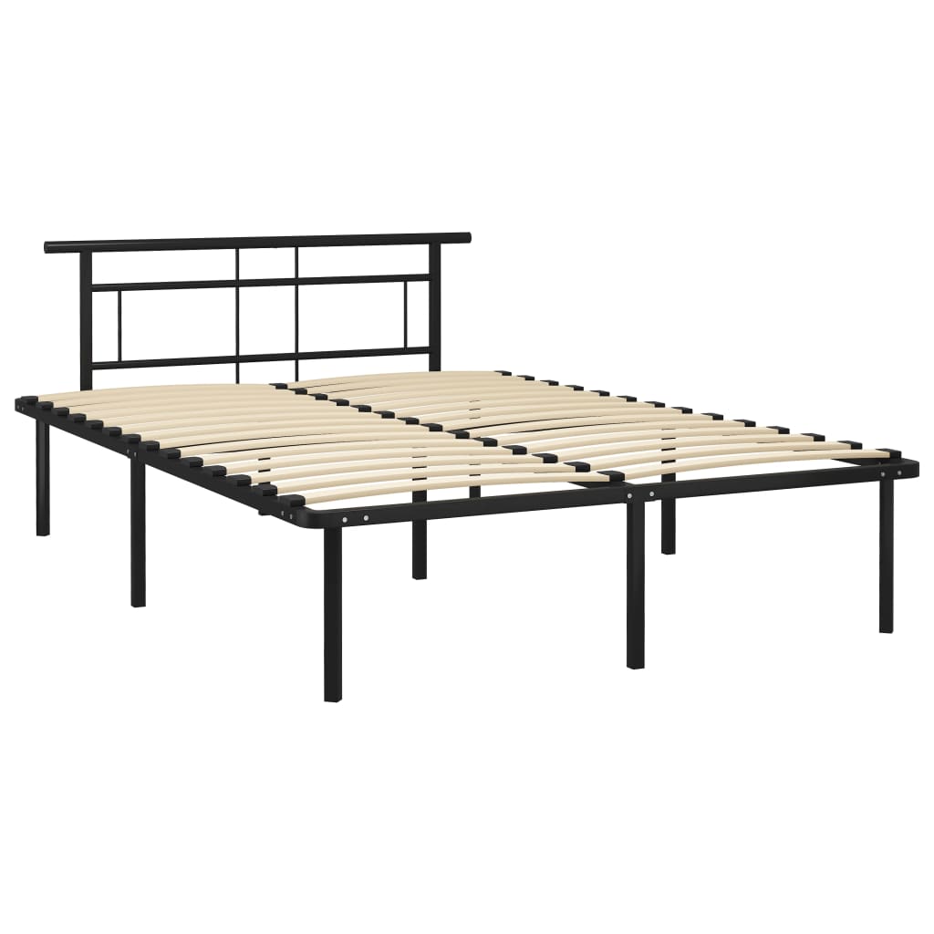 vidaXL Estrutura de cama 140x200 cm metal preto