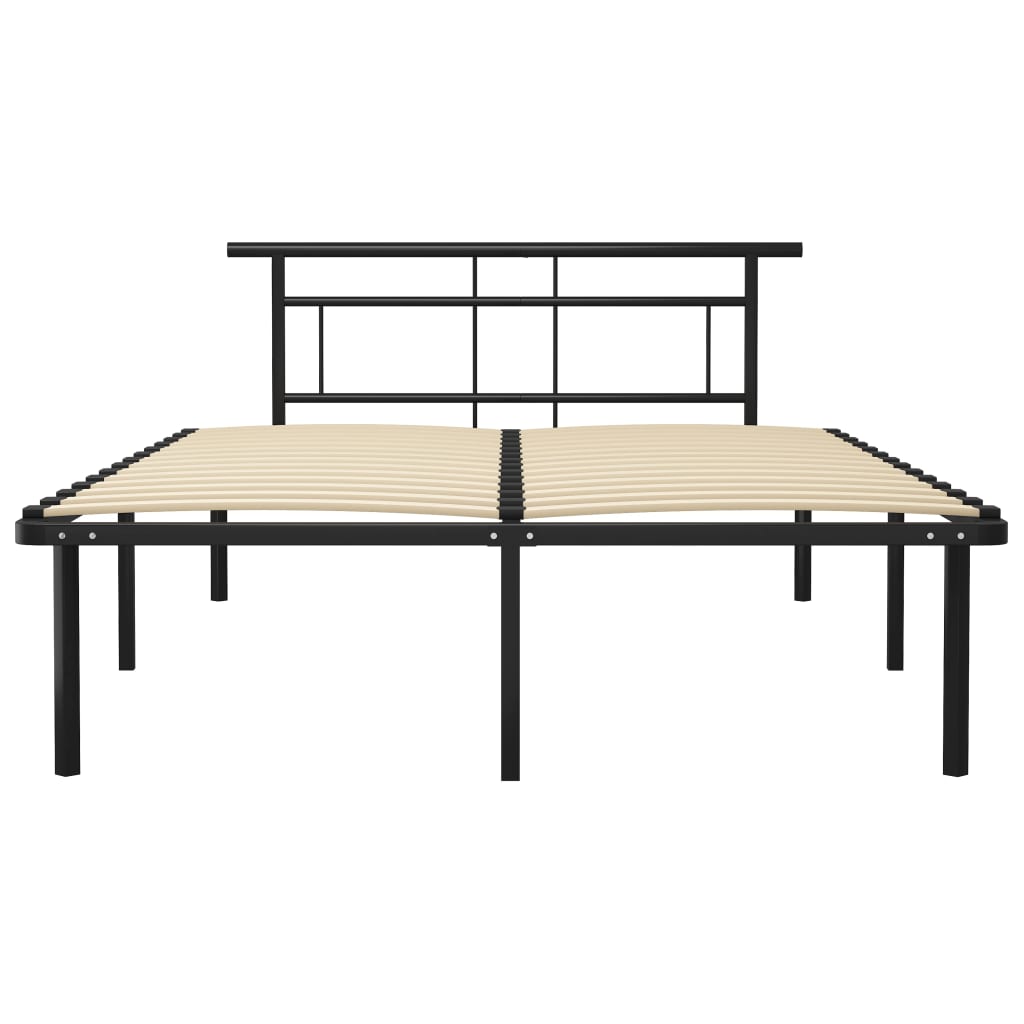 vidaXL Estrutura de cama 140x200 cm metal preto