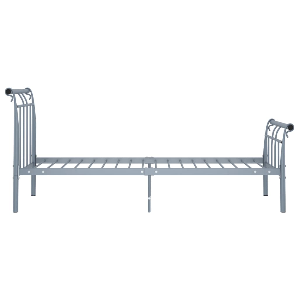 vidaXL Estrutura de cama 90x200 cm metal cinzento