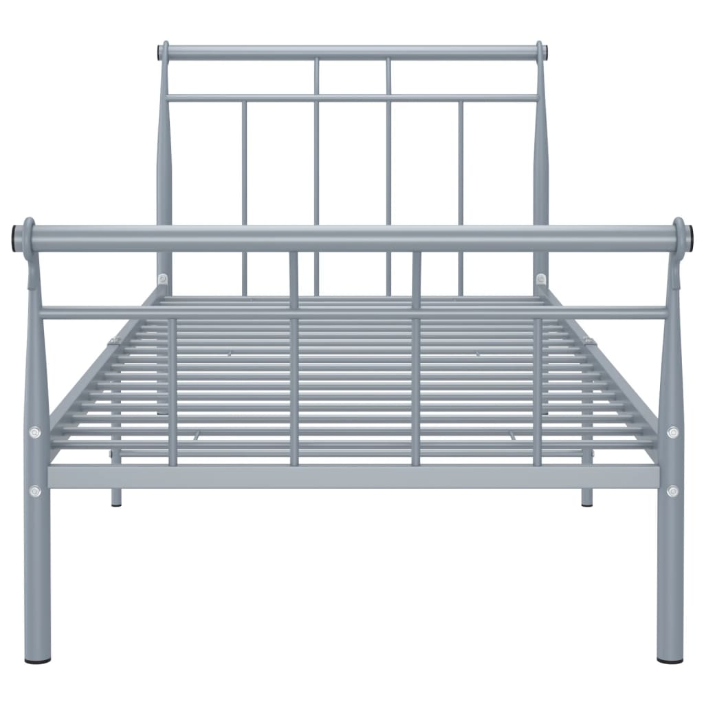 vidaXL Estrutura de cama 90x200 cm metal cinzento