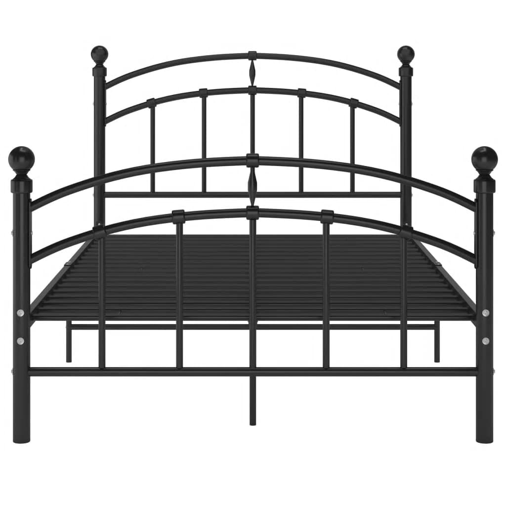 vidaXL Estrutura de cama 120x200 cm metal preto