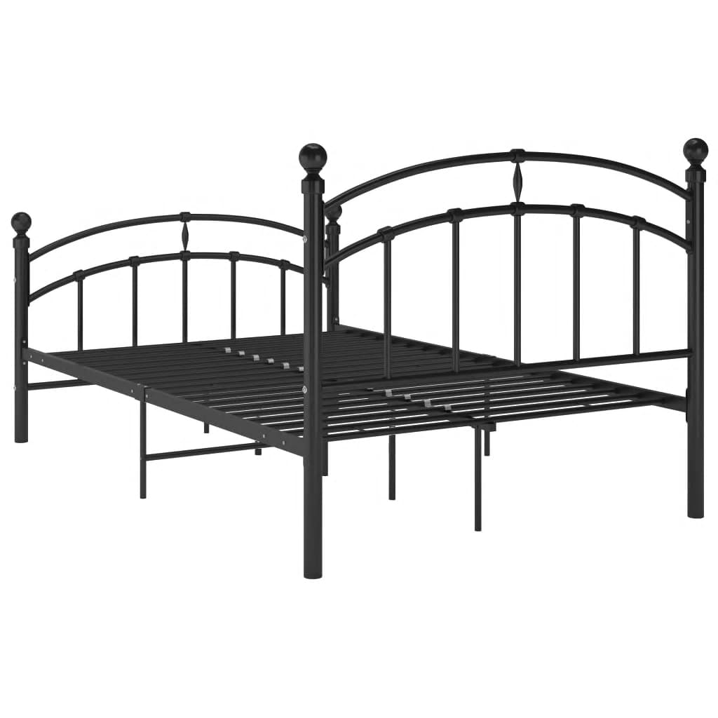 vidaXL Estrutura de cama 120x200 cm metal preto