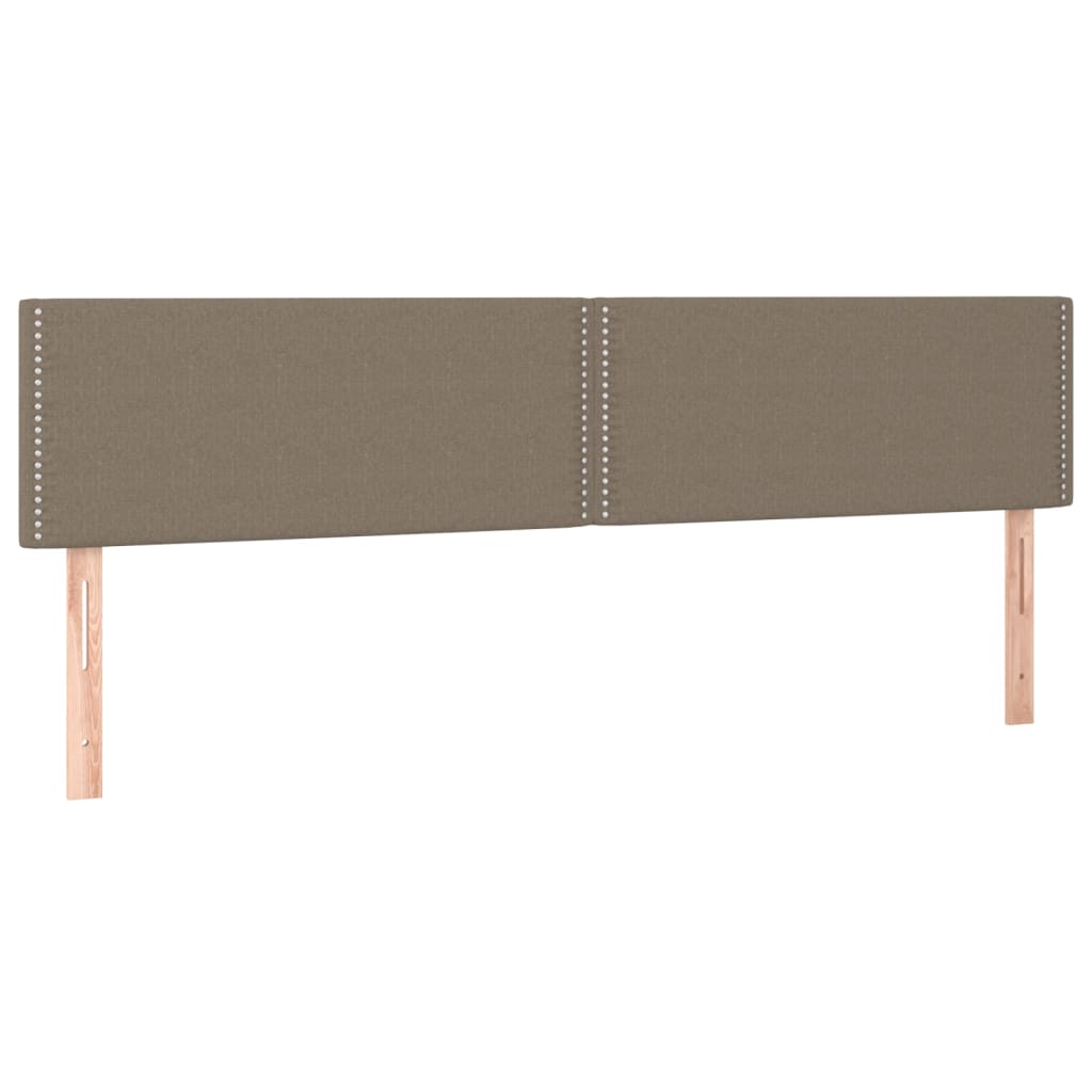 vidaXL Cama box spring colchão/LED 180x200cm tecido cinza-acastanhado