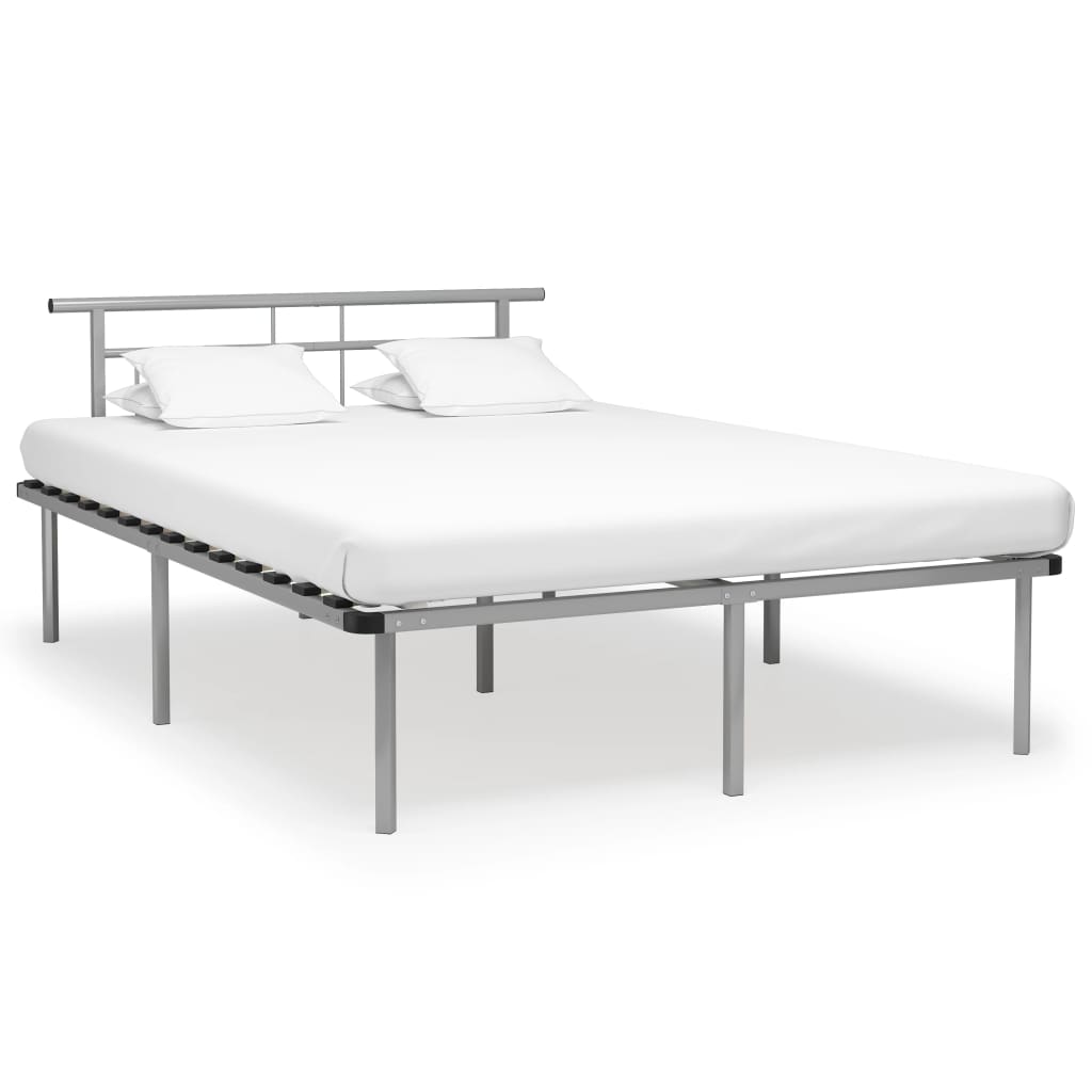 vidaXL Estrutura de cama metal 160x200 cm cinzento