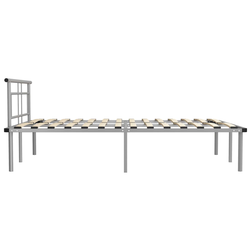 vidaXL Estrutura de cama metal 160x200 cm cinzento