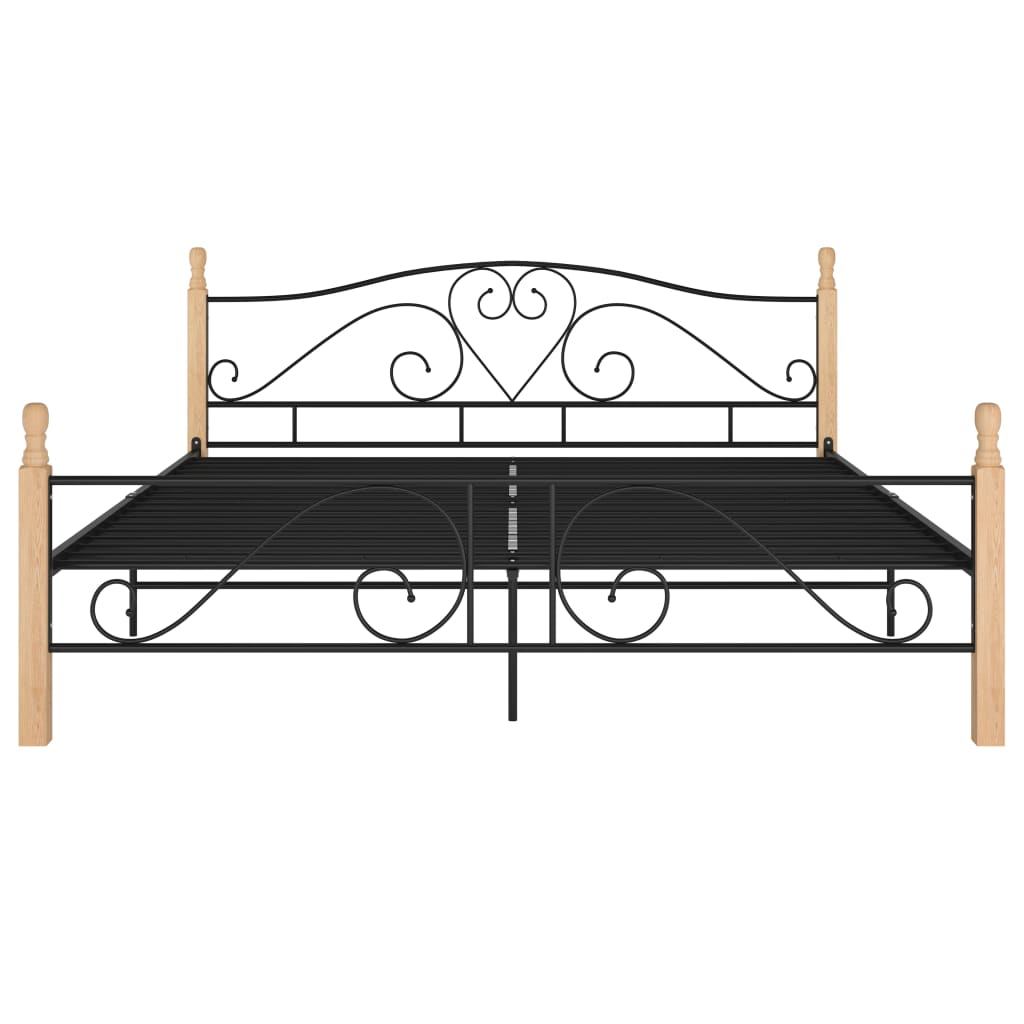 vidaXL Estrutura de cama 180x200 cm metal preto