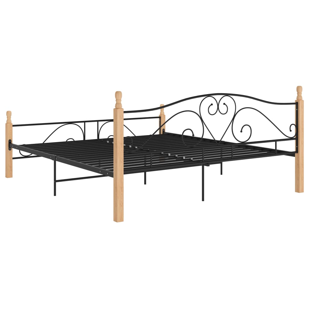 vidaXL Estrutura de cama 180x200 cm metal preto