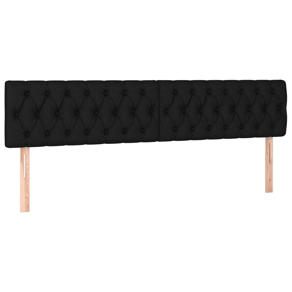 vidaXL Cama box spring c/ colchão e LED 180x200 cm tecido preto