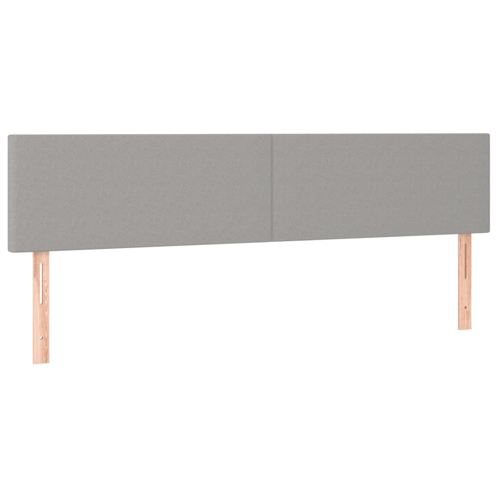 vidaXL Cama box spring c/ colchão e LED 180x200 cm tecido cinza-claro