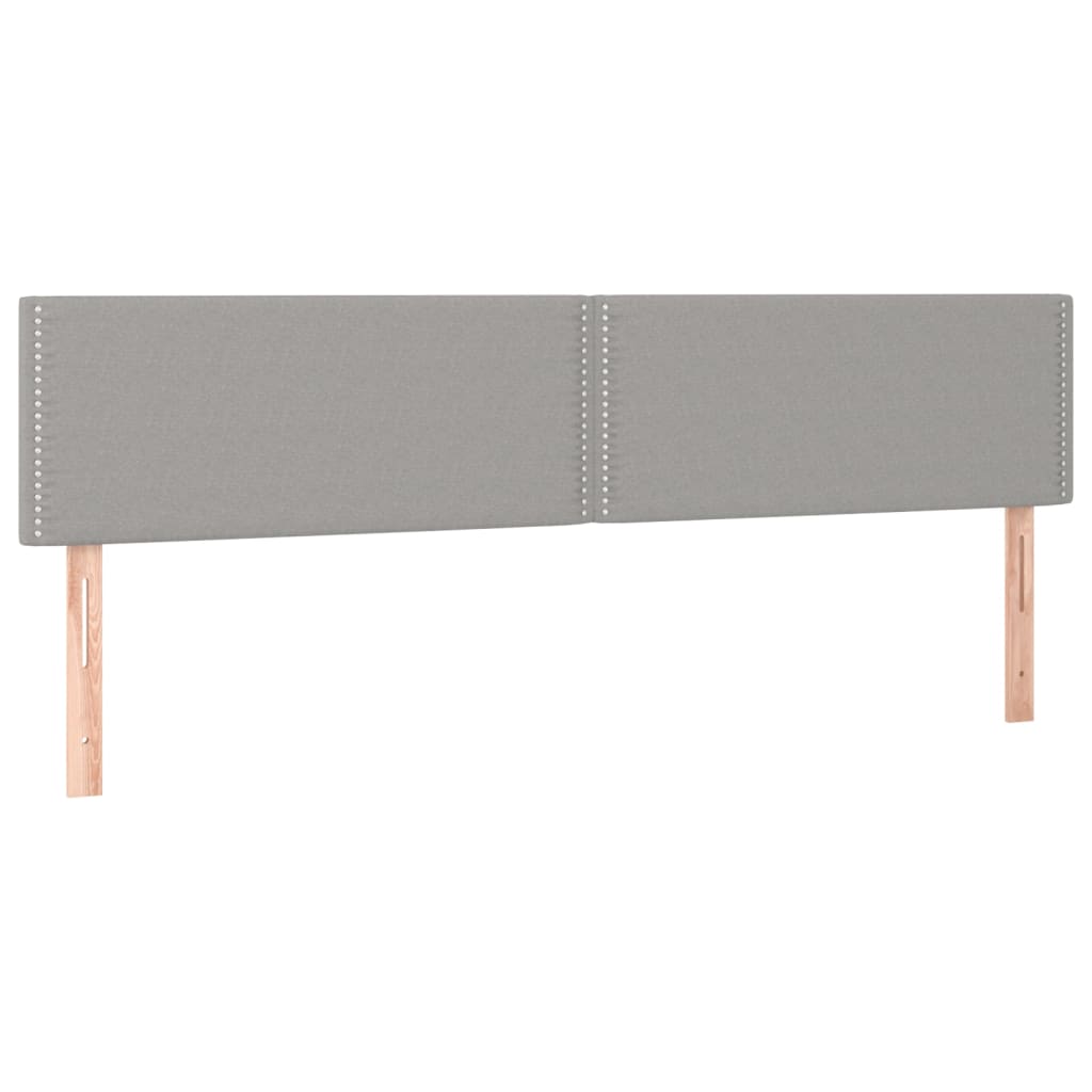 vidaXL Cama box spring c/ colchão e LED 200x200 cm tecido cinza-claro