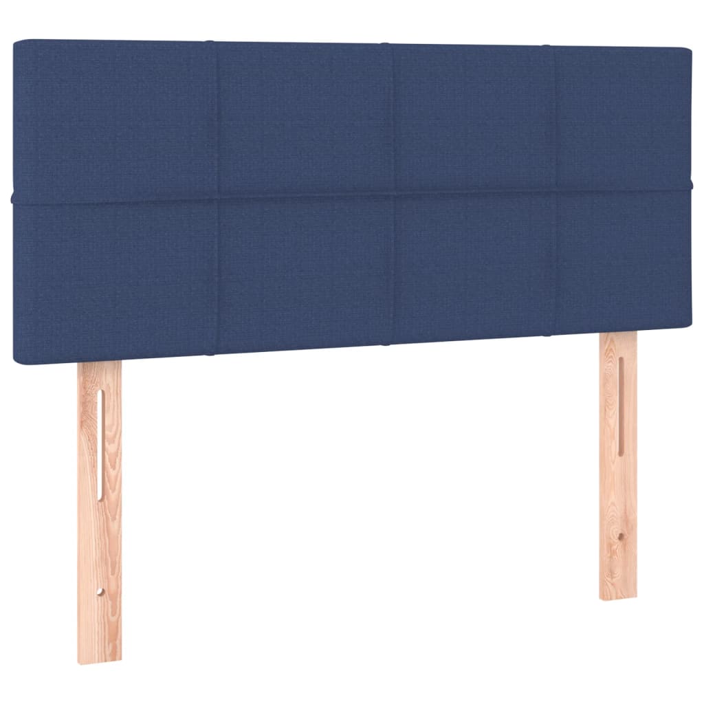 vidaXL Cama box spring c/ colchão e LED 80x200 cm tecido azul