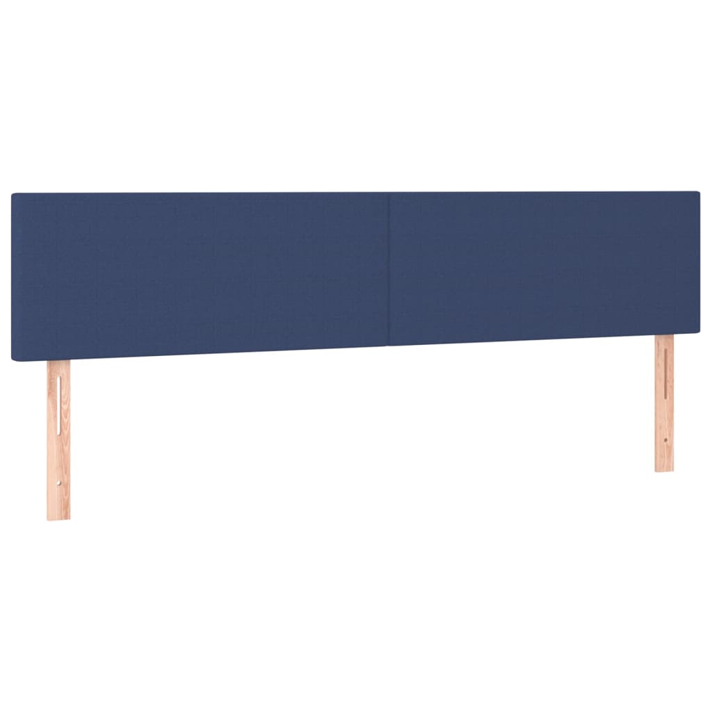 vidaXL Cama box spring c/ colchão e LED 160x200 cm tecido azul