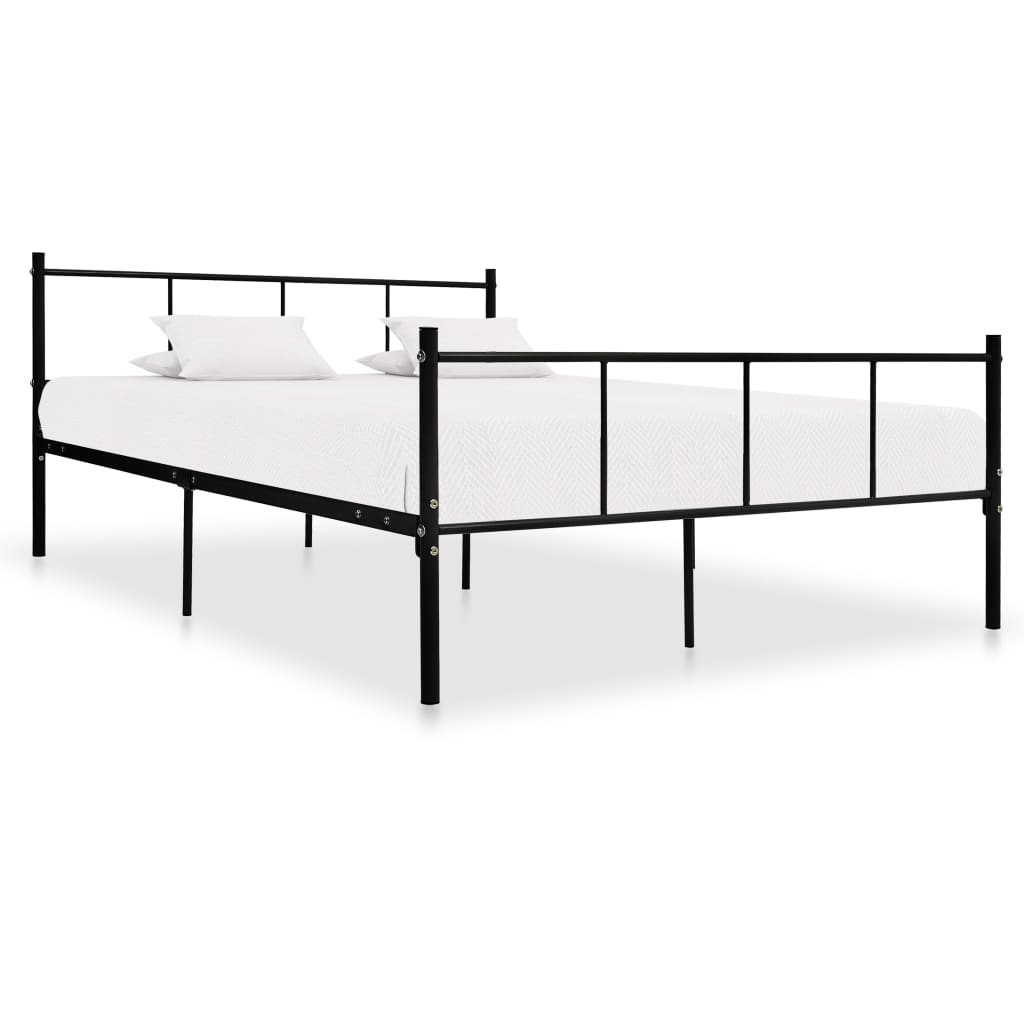 vidaXL Estrutura de cama 160x200 cm metal preto