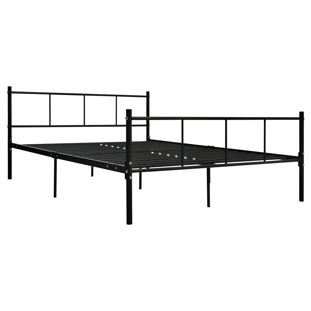 vidaXL Estrutura de cama 160x200 cm metal preto