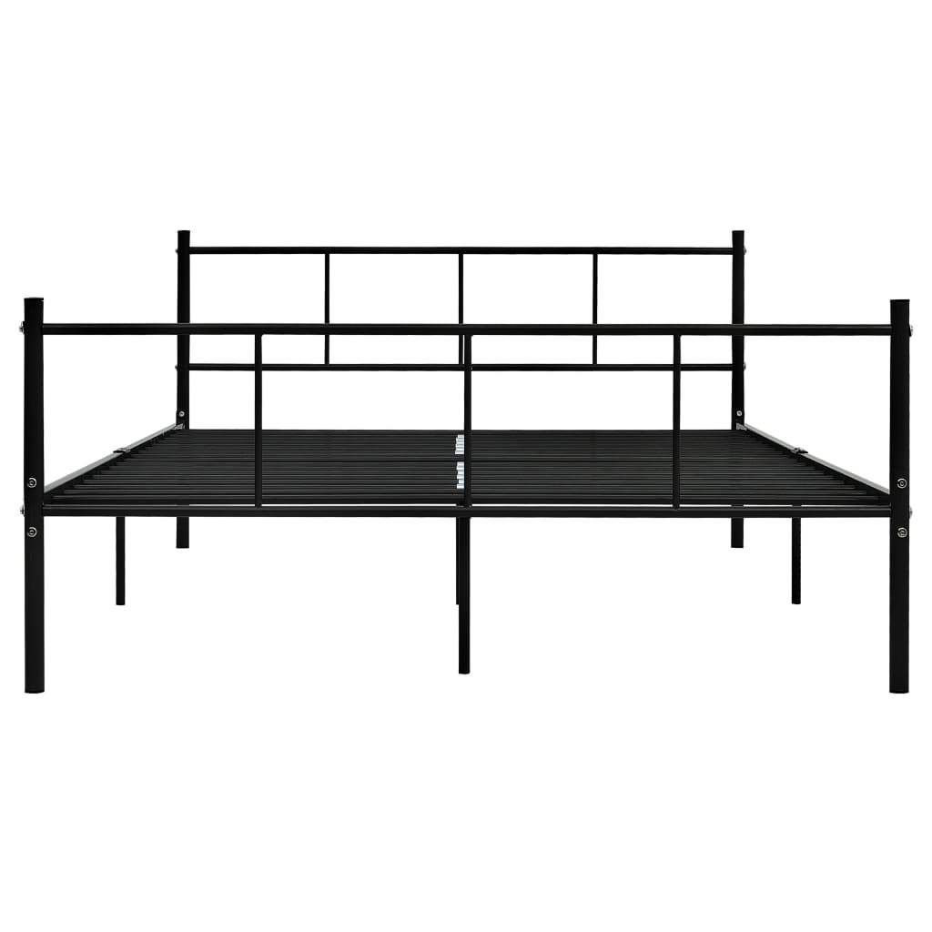 vidaXL Estrutura de cama 160x200 cm metal preto