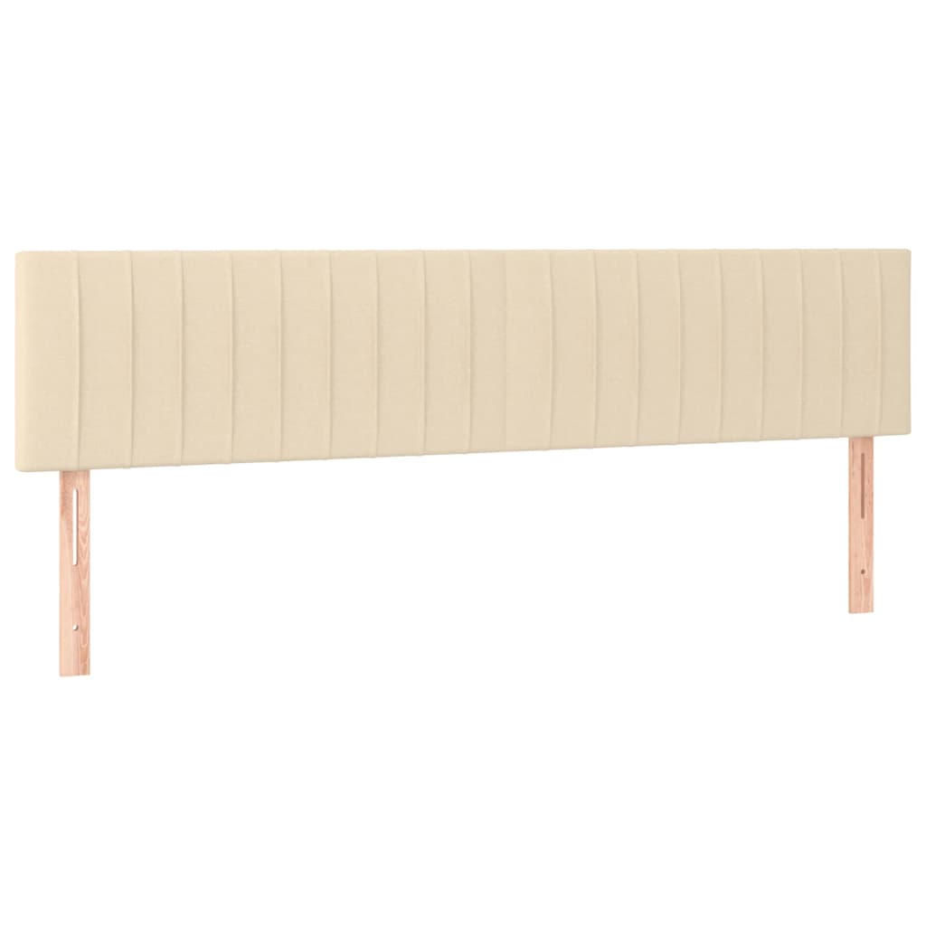 vidaXL Cama box spring c/ colchão e LED 200x200 cm tecido cor creme