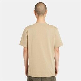 Timberland|Camisola de Manga Curta Homem Timberland Kennebec River Linear Logo Marrom claro