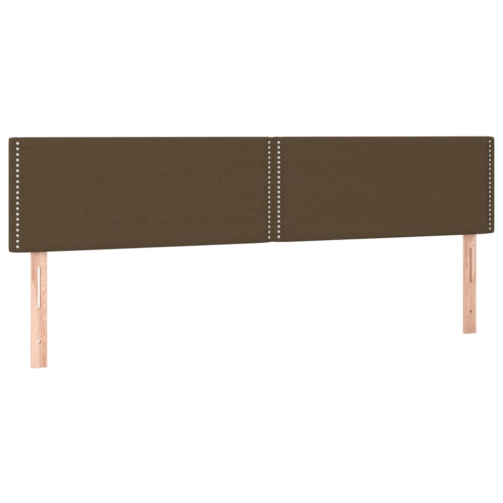 vidaXL Cama box spring c/ colchão/LED 180x200cm tecido castanho-escuro