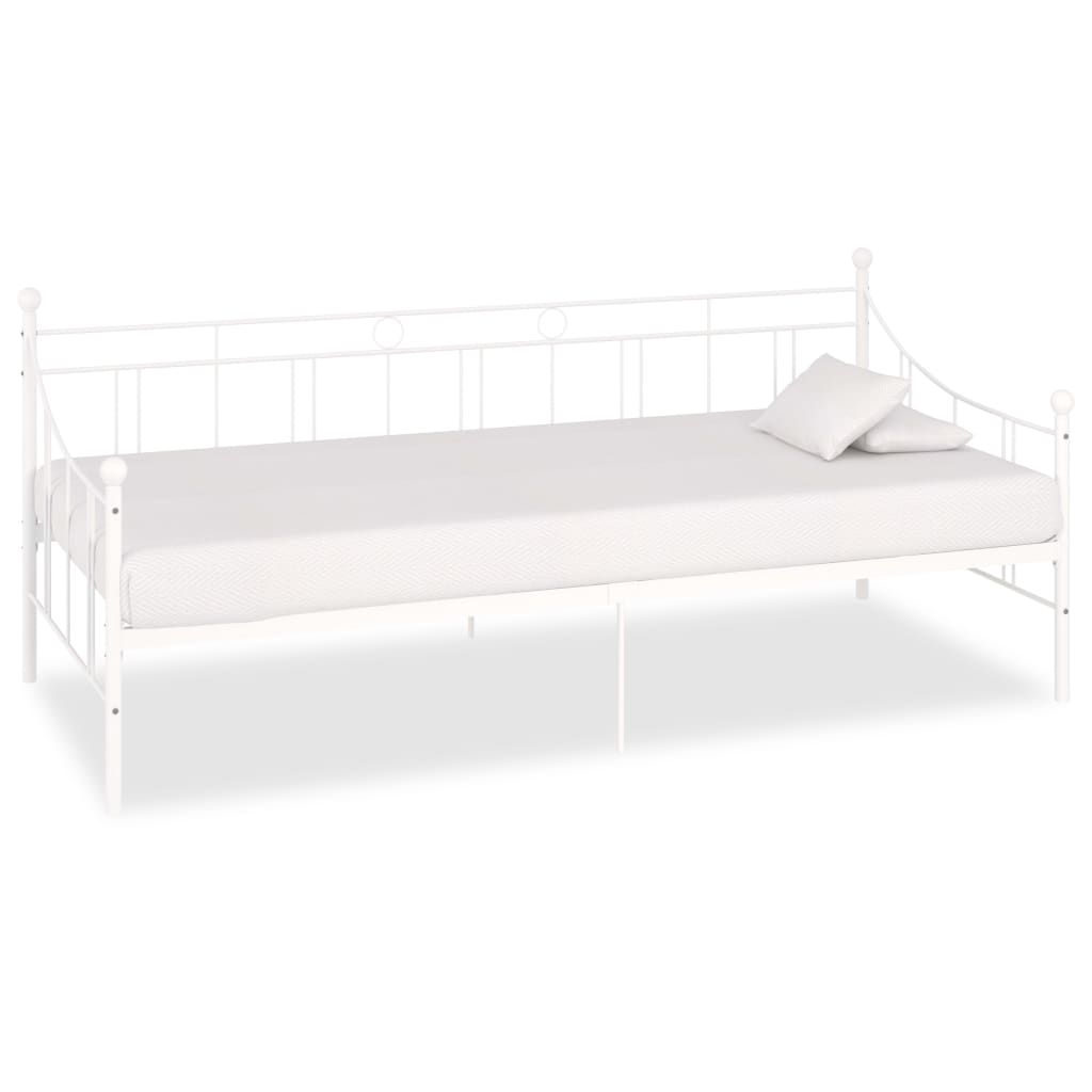 vidaXL Estrutura sofá-cama 90x200 cm metal branco