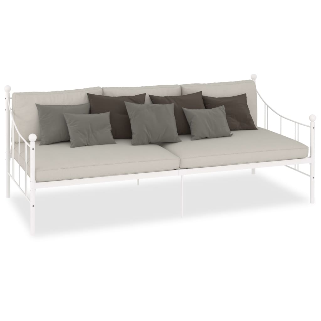 vidaXL Estrutura sofá-cama 90x200 cm metal branco