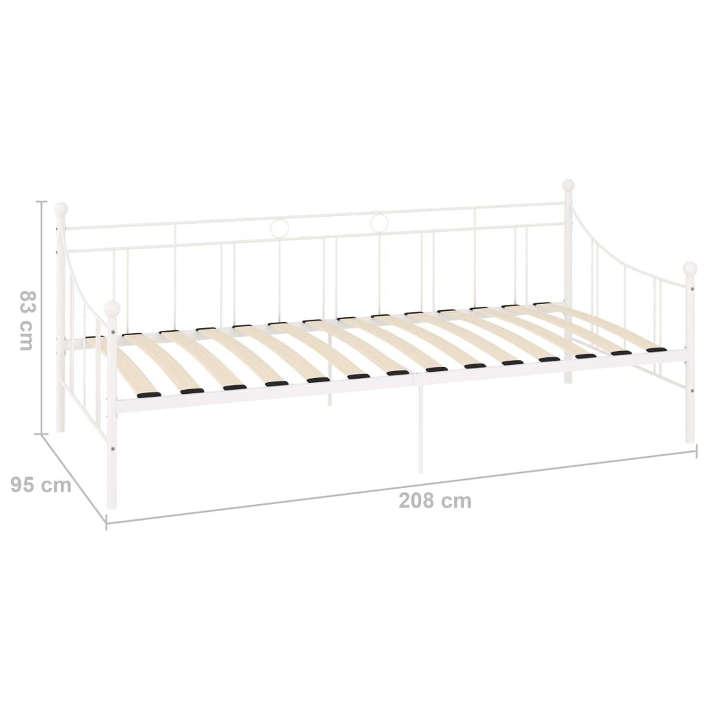 vidaXL Estrutura sofá-cama 90x200 cm metal branco