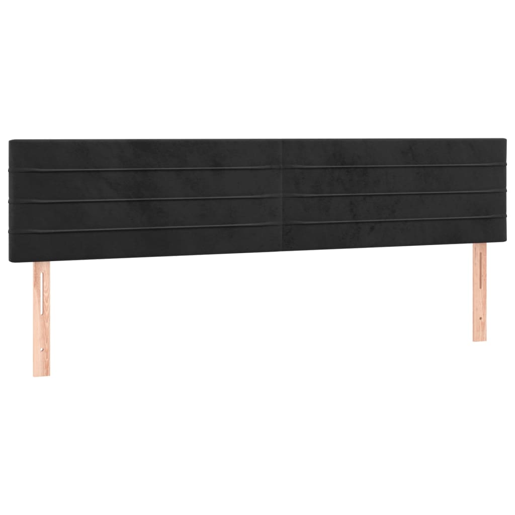 vidaXL Cama box spring c/ colchão/LED 180x200 cm veludo preto