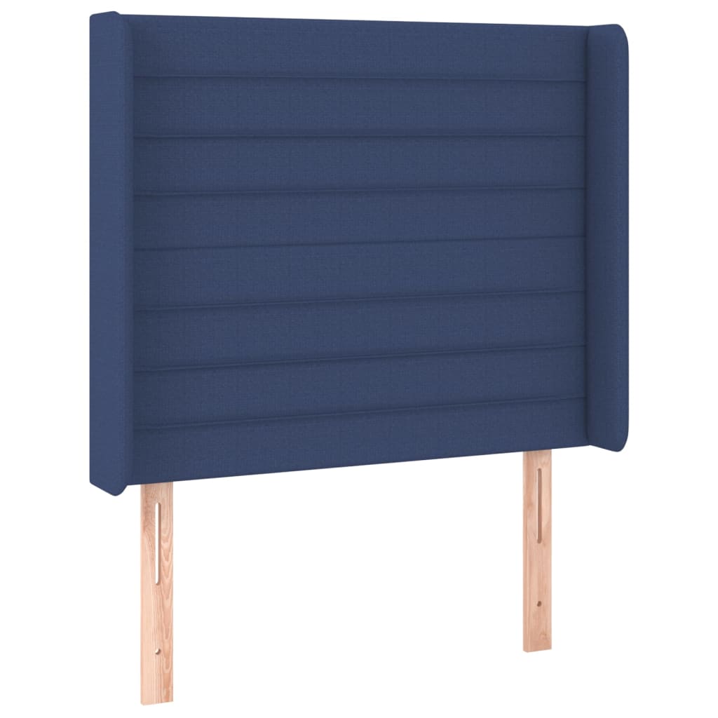 vidaXL Cama box spring c/ colchão e LED 80x200 cm tecido azul