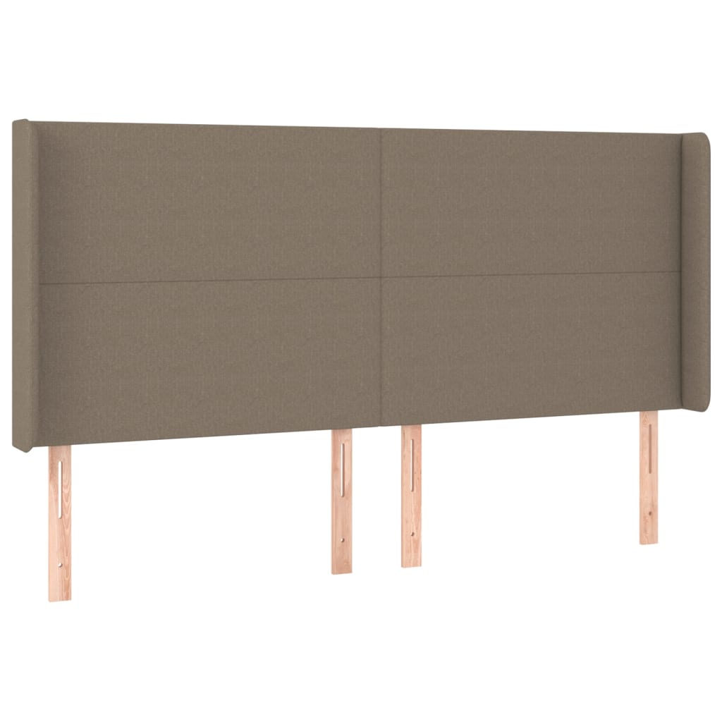 vidaXL Cama box spring colchão/LED 180x200cm tecido cinza-acastanhado