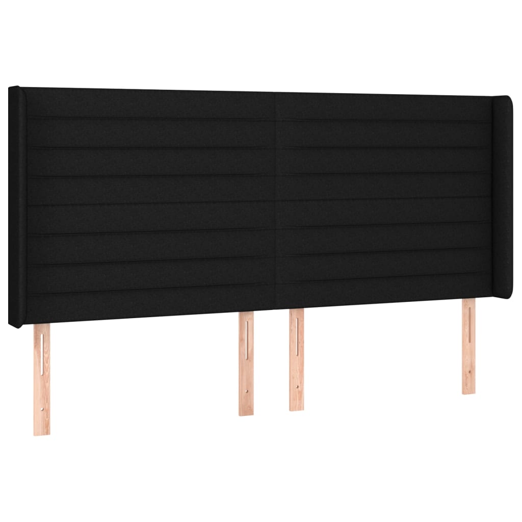 vidaXL Cama box spring c/ colchão e LED 180x200 cm tecido preto