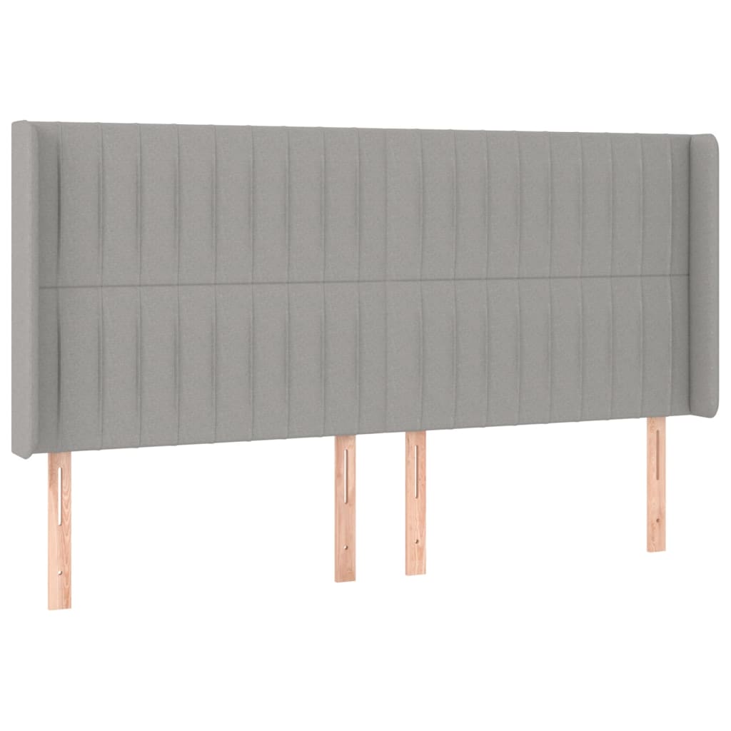 vidaXL Cama box spring c/ colchão e LED 160x200 cm tecido cinza-claro