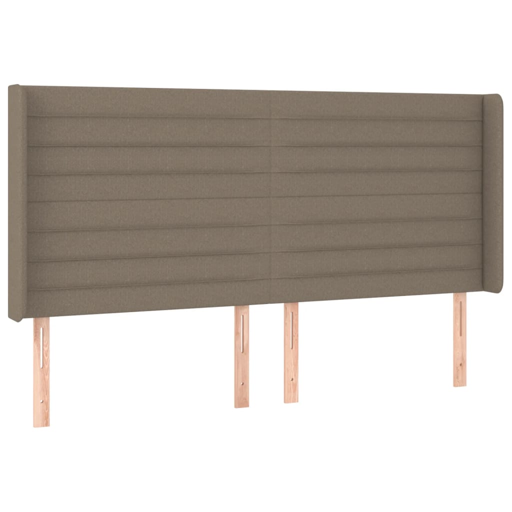 vidaXL Cama box spring colchão/LED 180x200cm tecido cinza-acastanhado