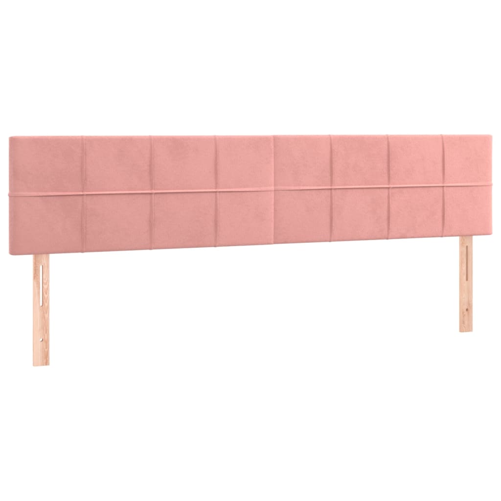 vidaXL Cama com molas/colchão 200x200 cm veludo rosa