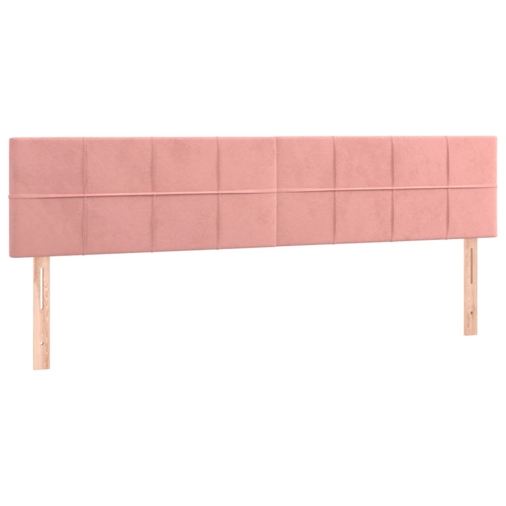 vidaXL Cama com molas/colchão 160x200 cm veludo rosa