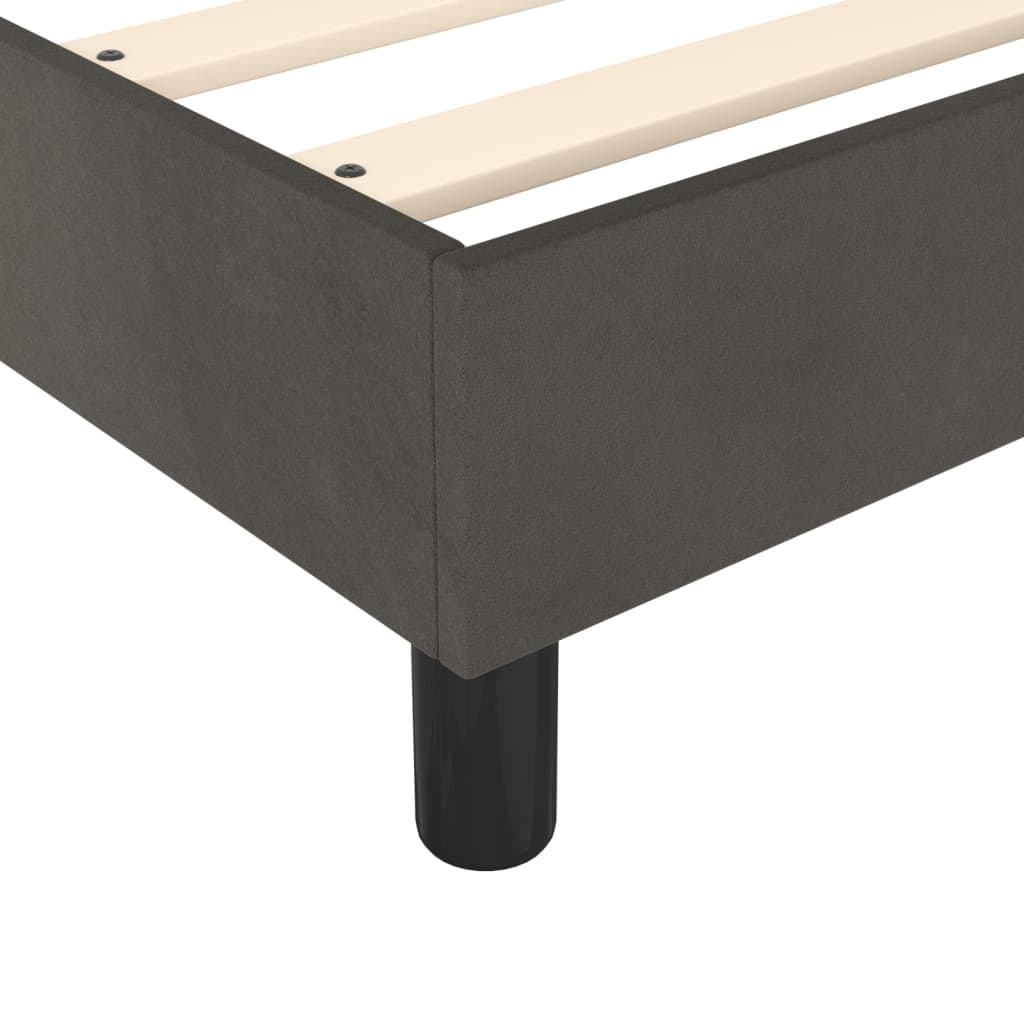 vidaXL Cama boxspring com colchão 120x200 cm veludo cinzento-escuro