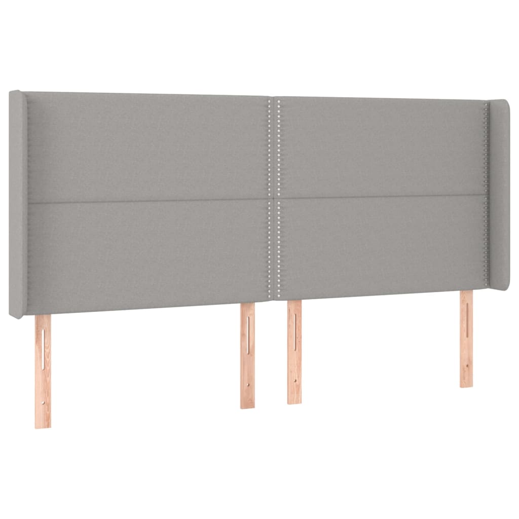 vidaXL Cama box spring c/ colchão e LED 160x200 cm tecido cinza-claro