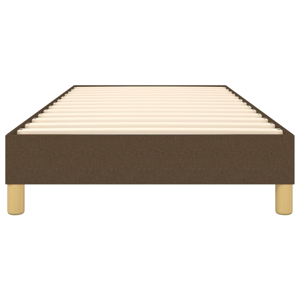 vidaXL Estrutura de cama 100x200 cm tecido castanho-escuro