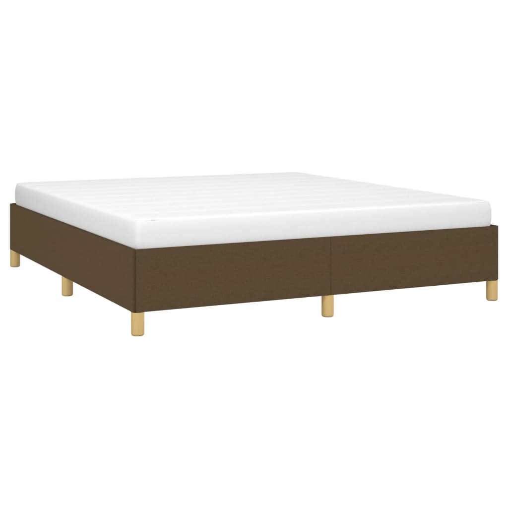 vidaXL Estrutura de cama 160x200 cm tecido castanho-escuro