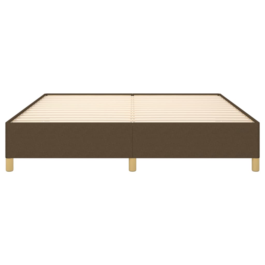 vidaXL Estrutura de cama 160x200 cm tecido castanho-escuro