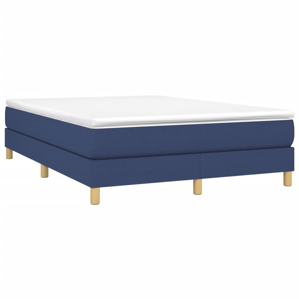 vidaXL Estrutura de cama 140x200 cm tecido azul