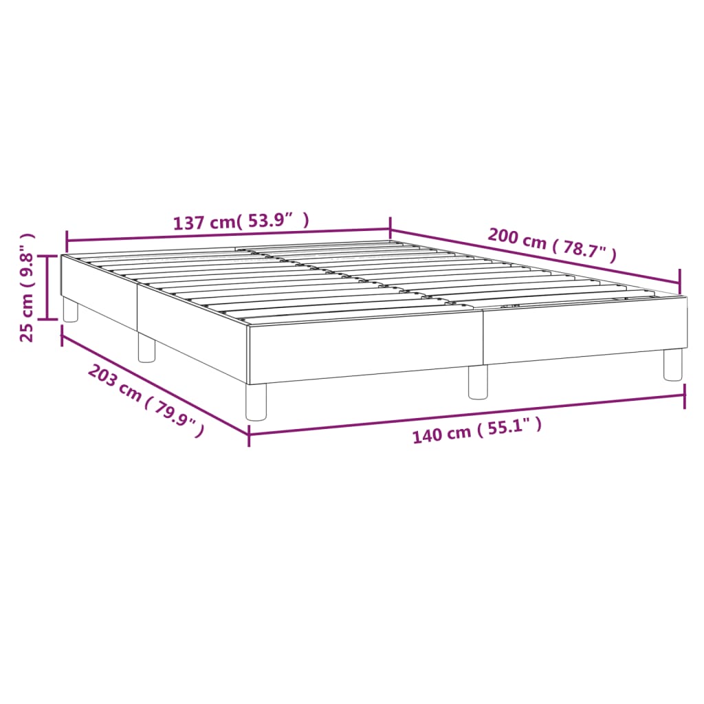 vidaXL Estrutura de cama 140x200 cm tecido azul