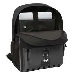 Wednesday|Mochila Escolar Wednesday Preto 32 x 43 x 14 cm